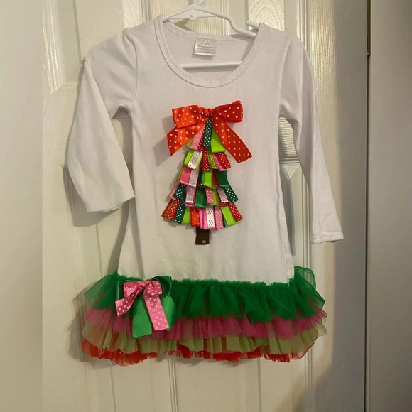 Boutique Ribbon Christmas Tree Tutu Dress - Picture 1 of 8